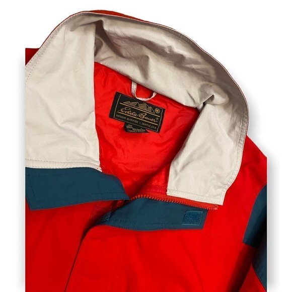 Eddie Bauer GoreTex Half-Zip Pullover Waterproof Bomber Jacket - Mens Large - Picture 2 of 5